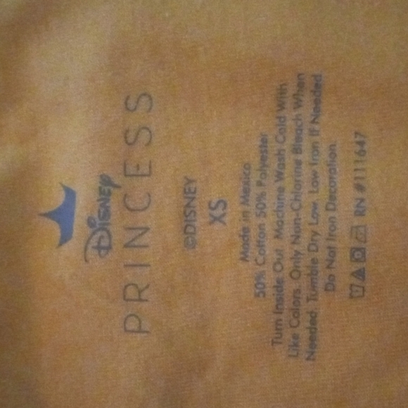 Disney Princess TShirt XS Gold  NWT - Picture 4 of 7